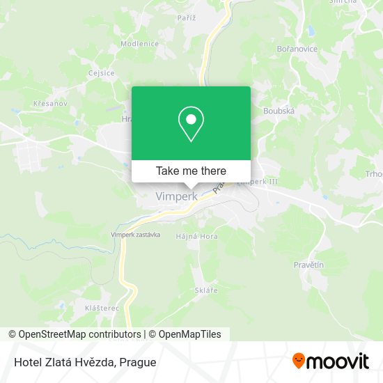 Hotel Zlatá Hvězda map