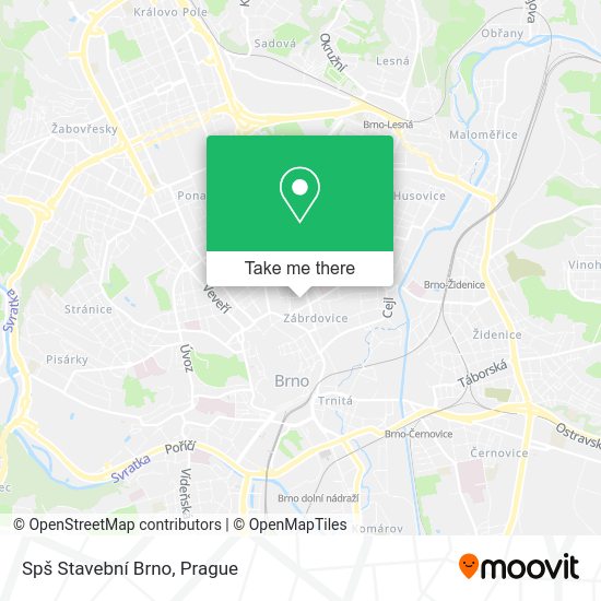 Spš Stavební Brno map