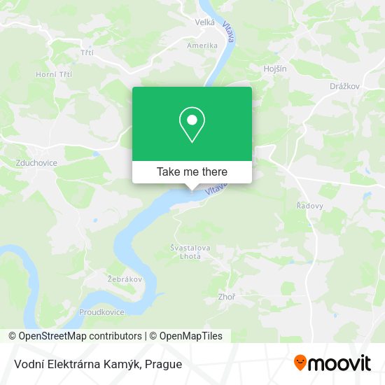Vodní Elektrárna Kamýk map