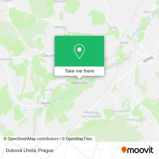 Карта Dubová Lhota