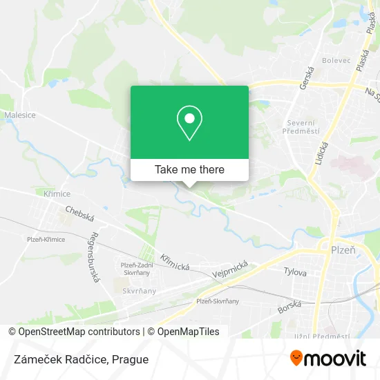Карта Zámeček Radčice
