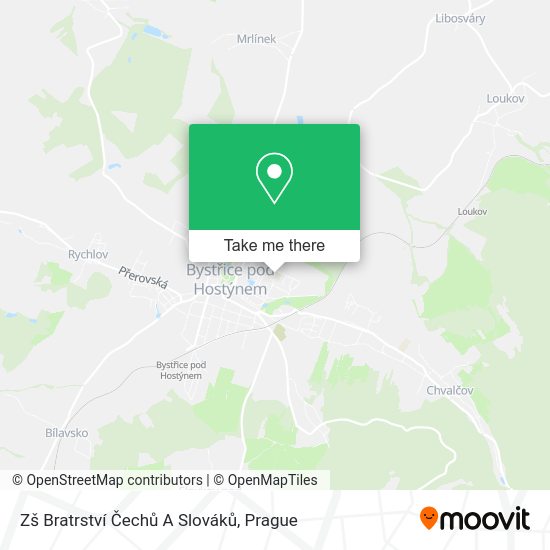 Zš Bratrství Čechů A Slováků map