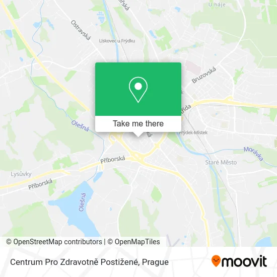 Карта Centrum Pro Zdravotně Postižené