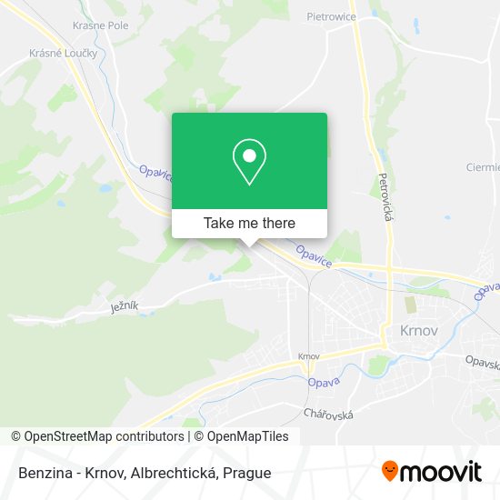 Карта Benzina - Krnov, Albrechtická