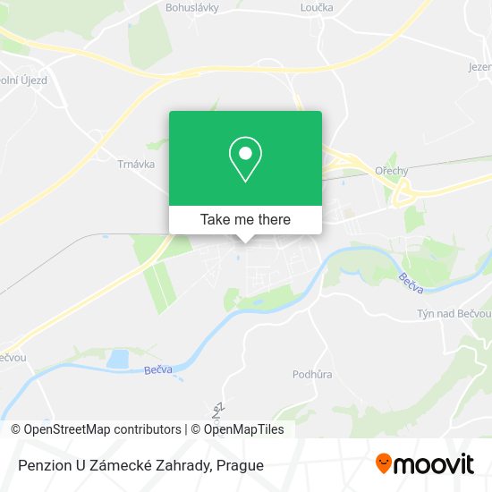 Penzion U Zámecké Zahrady map