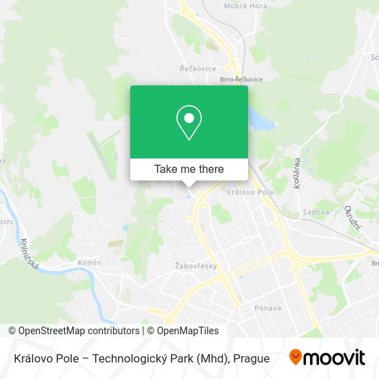 Královo Pole – Technologický Park (Mhd) map