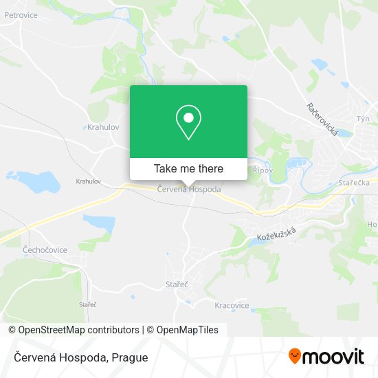 Červená Hospoda map