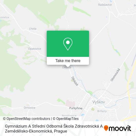Gymnázium A Střední Odborná Škola Zdravotnická A Zemědělsko-Ekonomická map
