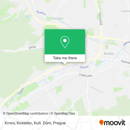 Карта Krnov, Kostelec, Kult. Dům