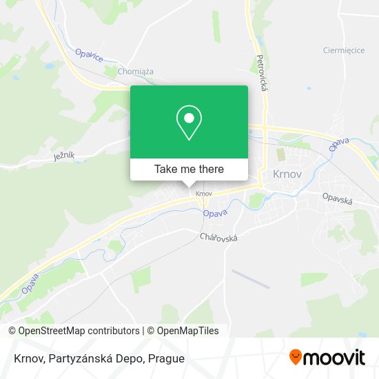 Карта Krnov, Partyzánská Depo