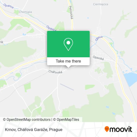 Карта Krnov, Chářová Garáže