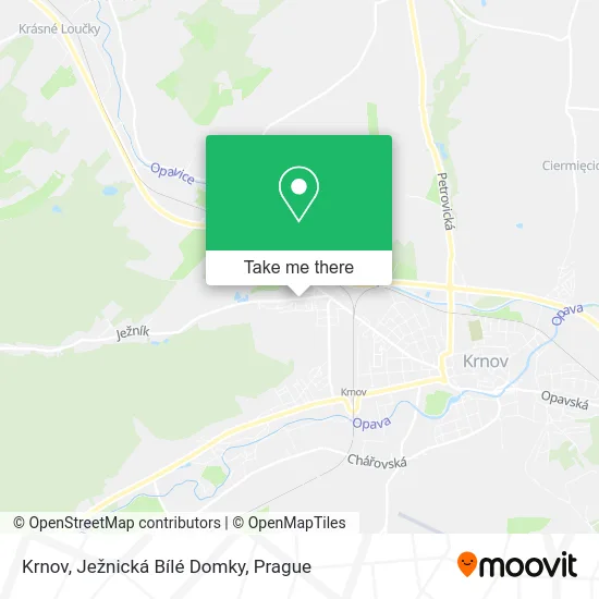 Карта Krnov, Ježnická Bílé Domky