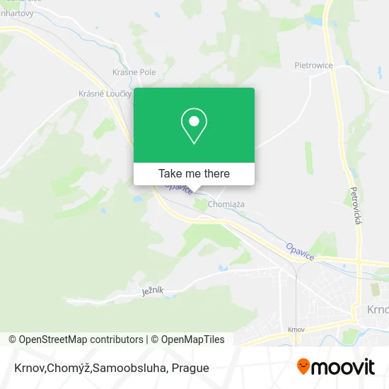 Карта Krnov,Chomýž,Samoobsluha