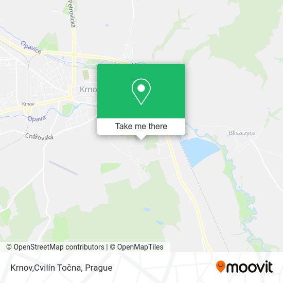 Krnov,Cvilín Točna map