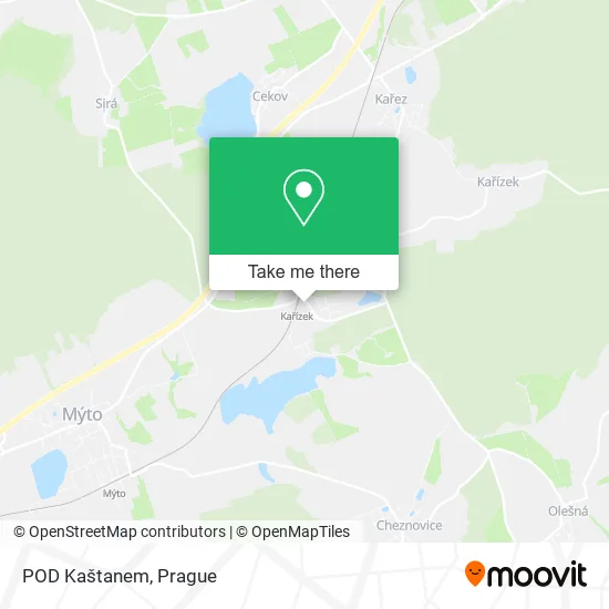 Карта POD Kaštanem