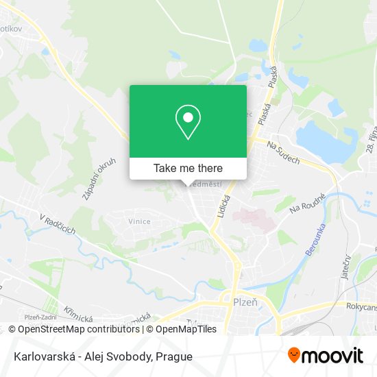 Karlovarská - Alej Svobody map