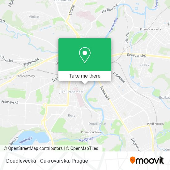 Doudlevecká - Cukrovarská map