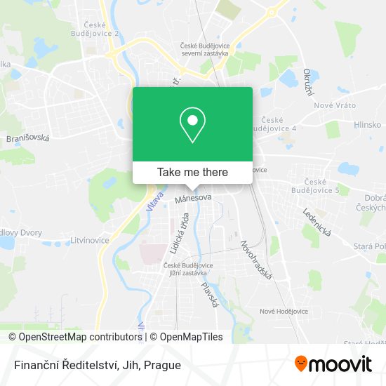 Finanční Ředitelství, Jih map