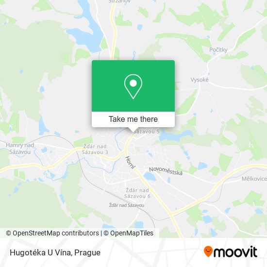 Hugotéka U Vína map