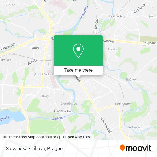 Slovanská - Liliová map
