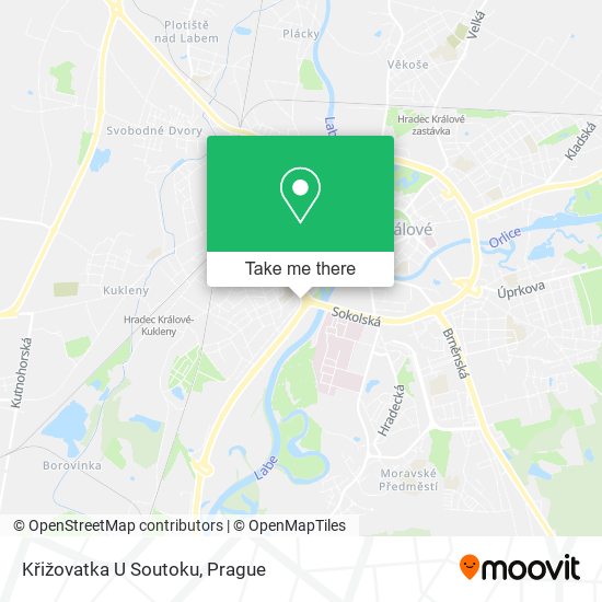 Křižovatka U Soutoku map