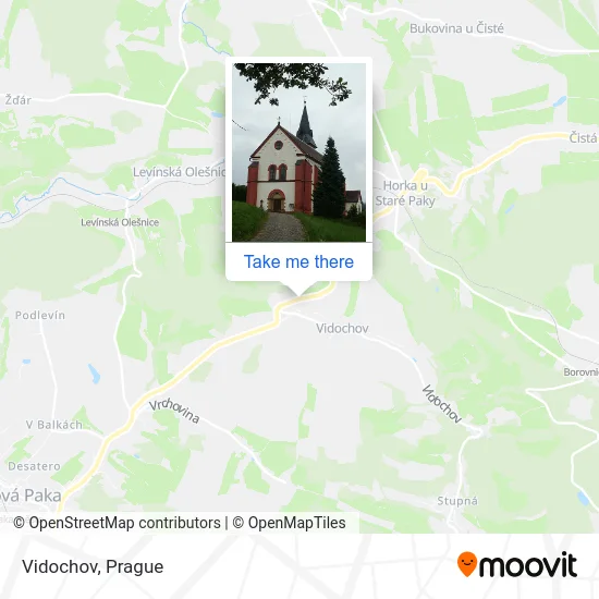 Карта Vidochov