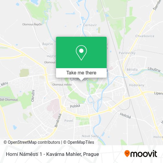 Horní Náměstí 1 - Kavárna Mahler map