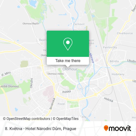 8. Května - Hotel Národní Dům map