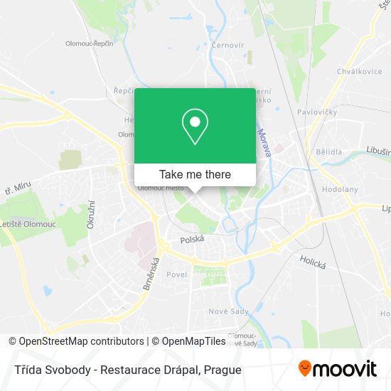 Třída Svobody - Restaurace Drápal map