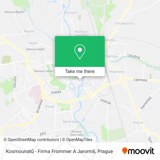 Kosmounatů - Firma Frommer A Jaromiš map
