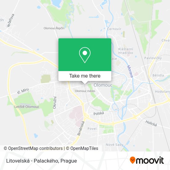 Litovelská - Palackého map