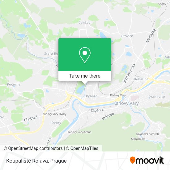Koupaliště Rolava map
