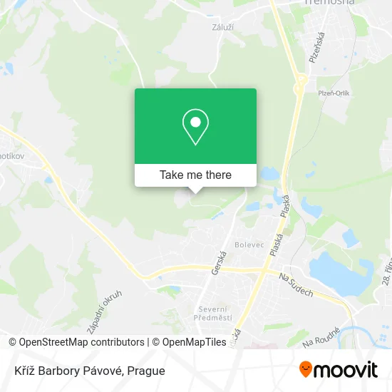 Kříž Barbory Pávové map