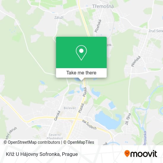 Kříž U Hájovny Sofronka map