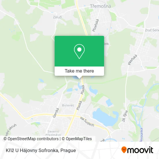 Kříž U Hájovny Sofronka map