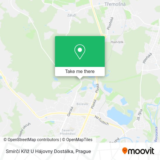 Smírčí Kříž U Hájovny Dostálka map