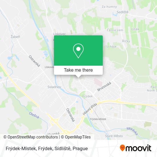 Frýdek-Místek, Frýdek, Sídliště map