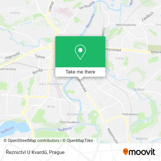 Řeznictví U Kvardů map