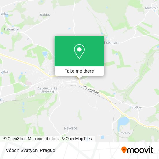 Všech Svatých map