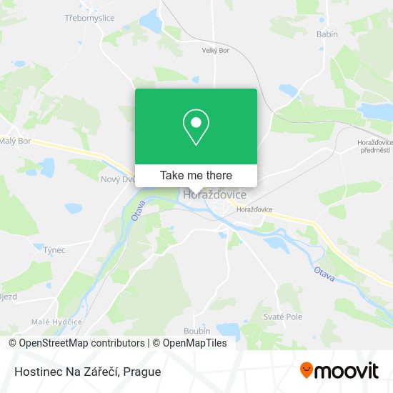 Hostinec Na Zářečí map