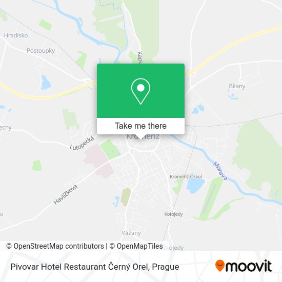 Pivovar Hotel Restaurant Černý Orel map