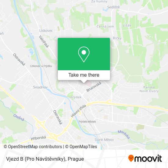 Vjezd B (Pro Návštěvníky) map