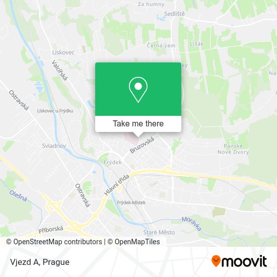 Vjezd A map