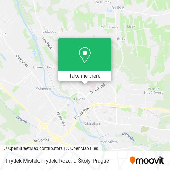 Frýdek-Místek, Frýdek, Rozc. U Školy map