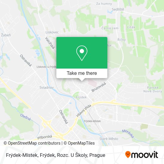 Frýdek-Místek, Frýdek, Rozc. U Školy map