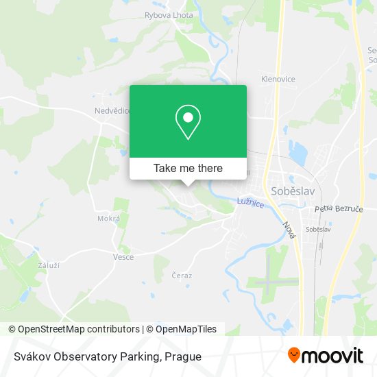 Svákov Observatory Parking map