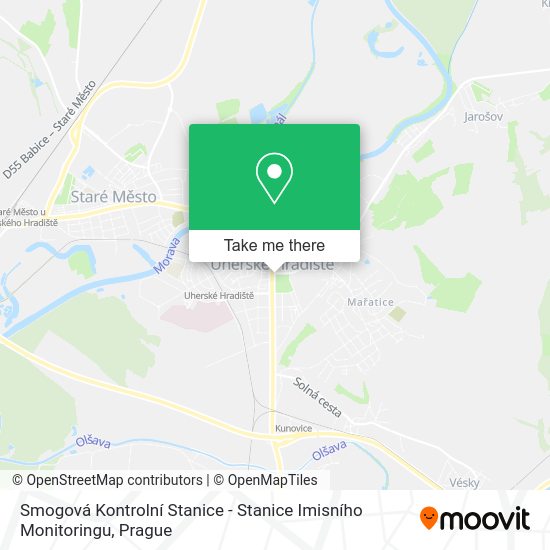 Smogová Kontrolní Stanice - Stanice Imisního Monitoringu map