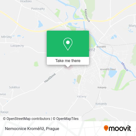 Nemocnice Kroměříž map