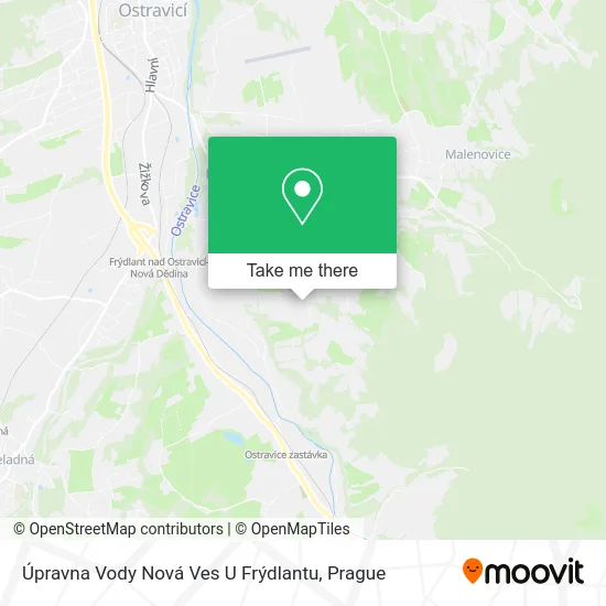 Карта Úpravna Vody Nová Ves U Frýdlantu