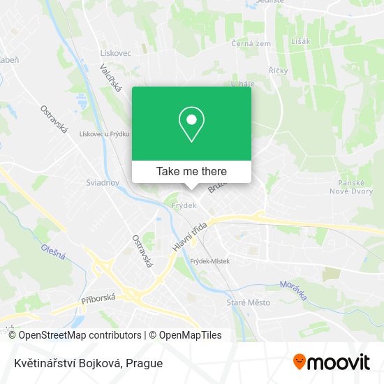 Květinářství Bojková map